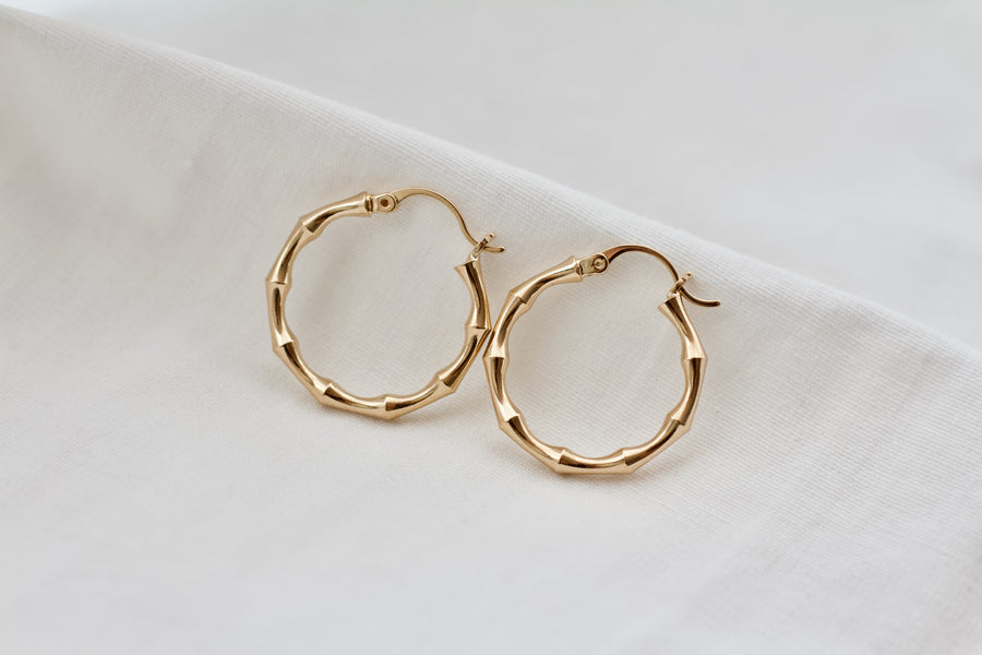 The Cora Bamboo Hoops
