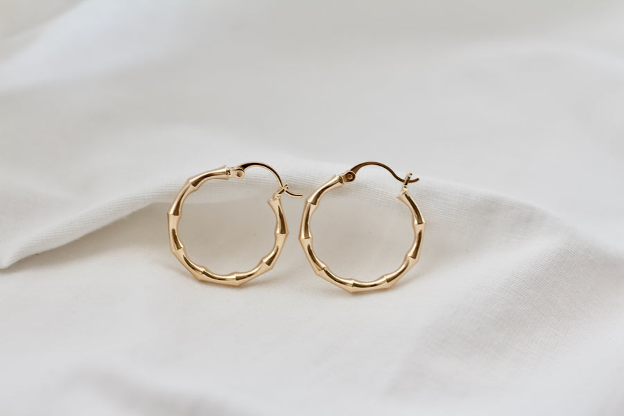 The Cora Bamboo Hoops