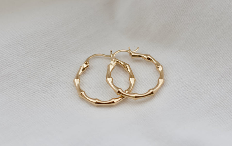 The Cora Bamboo Hoops
