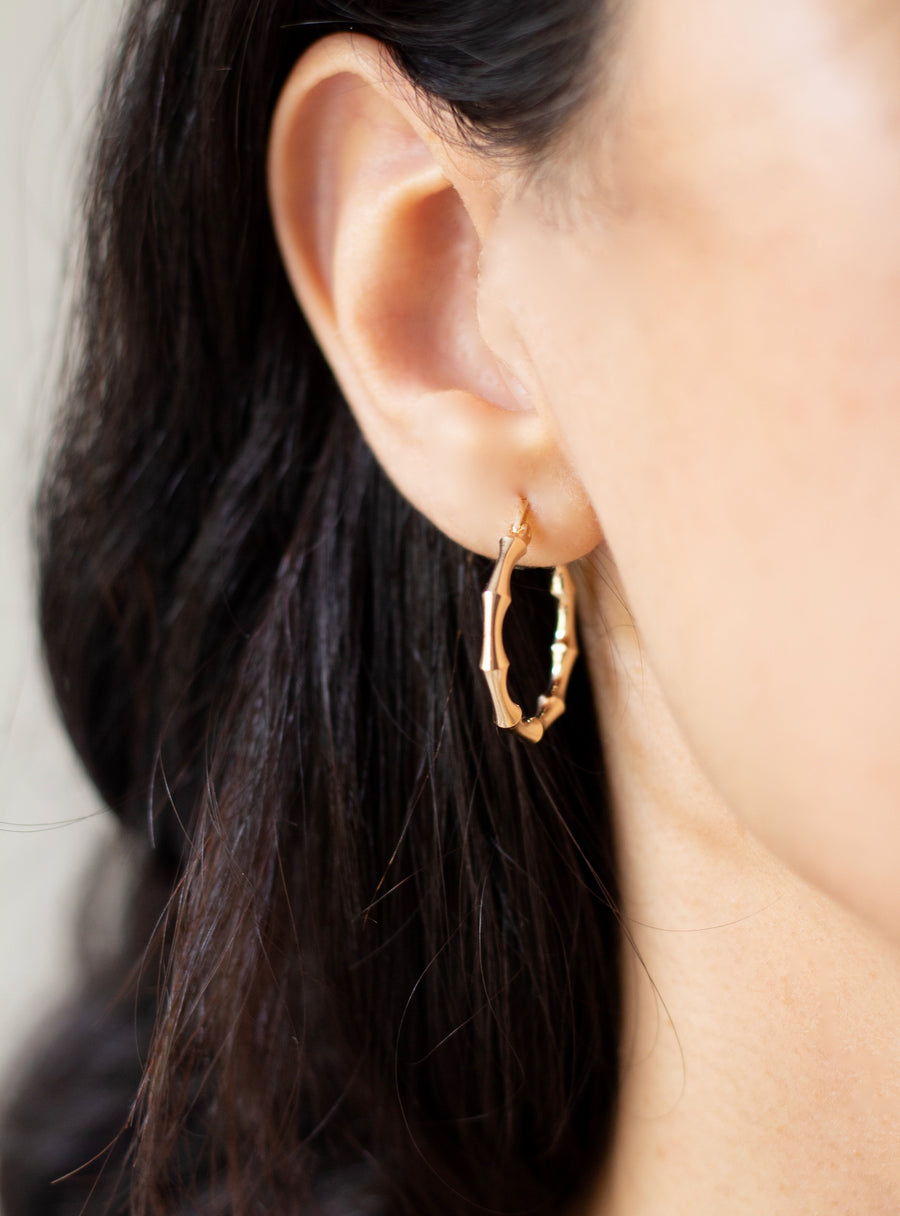 The Cora Bamboo Hoops
