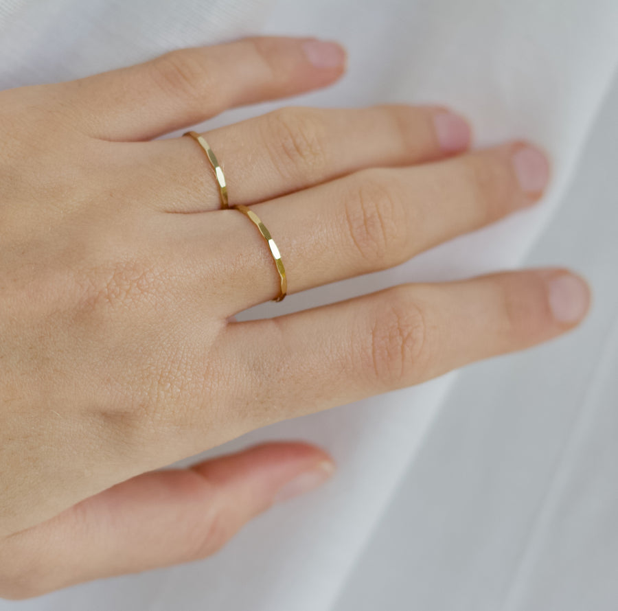 Alana Hammered Stacking Ring