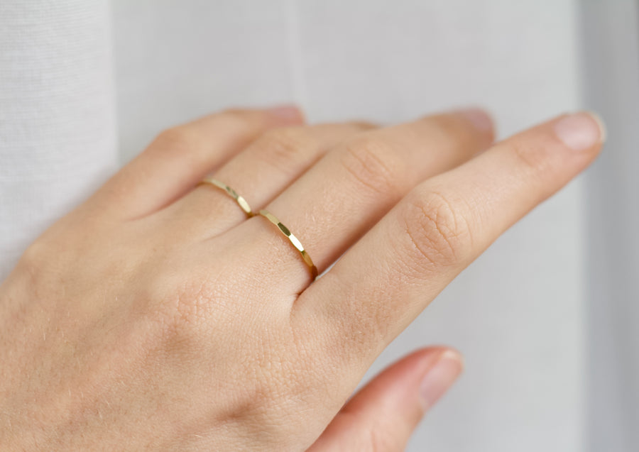 Alana Hammered Stacking Ring