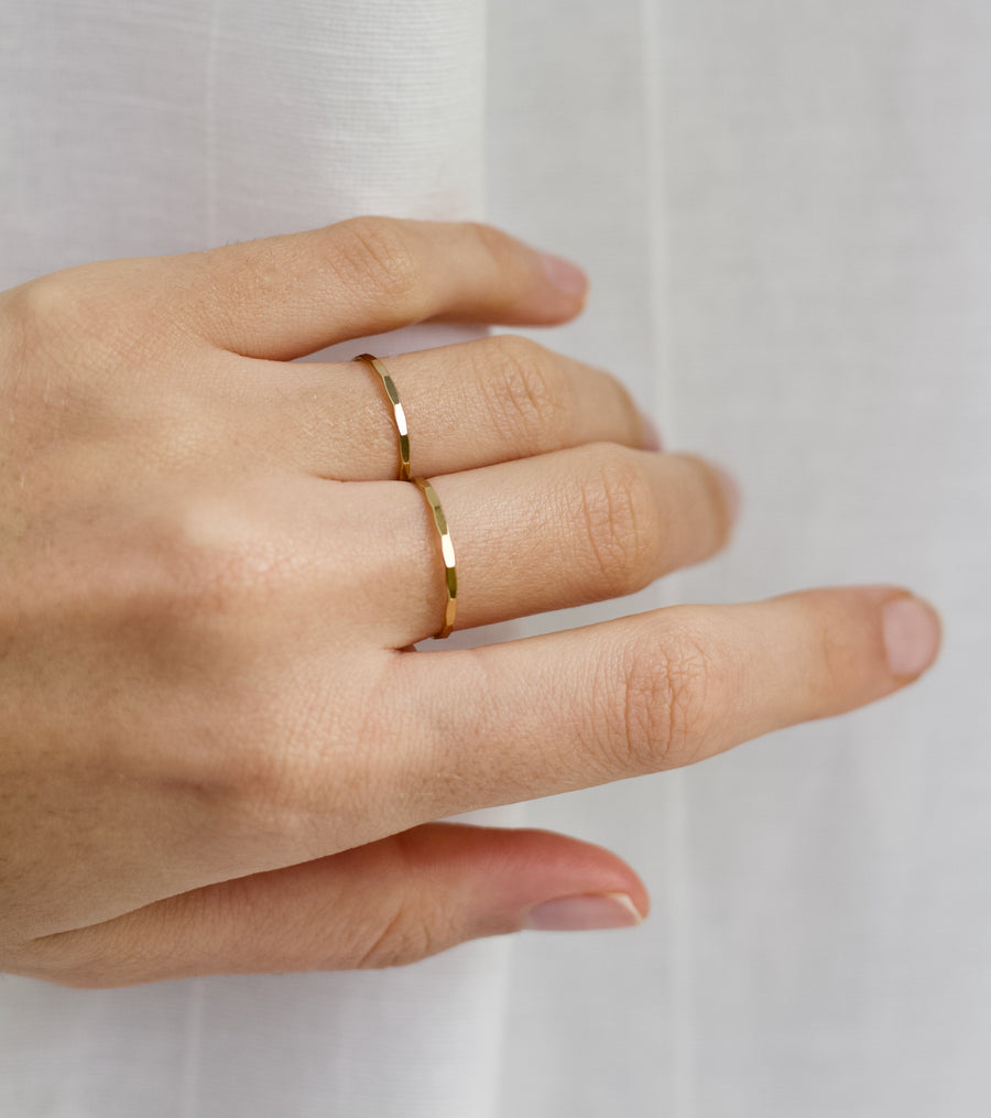 Alana Hammered Stacking Ring