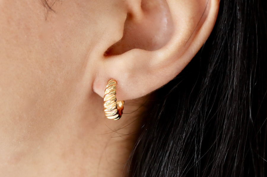 The Aubrey Twisted Dome Hoops