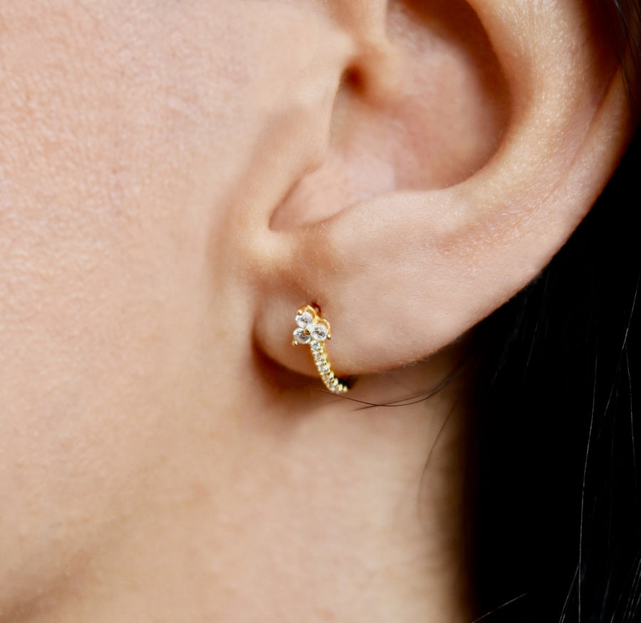 The Alma Cubic Zirconia Huggies