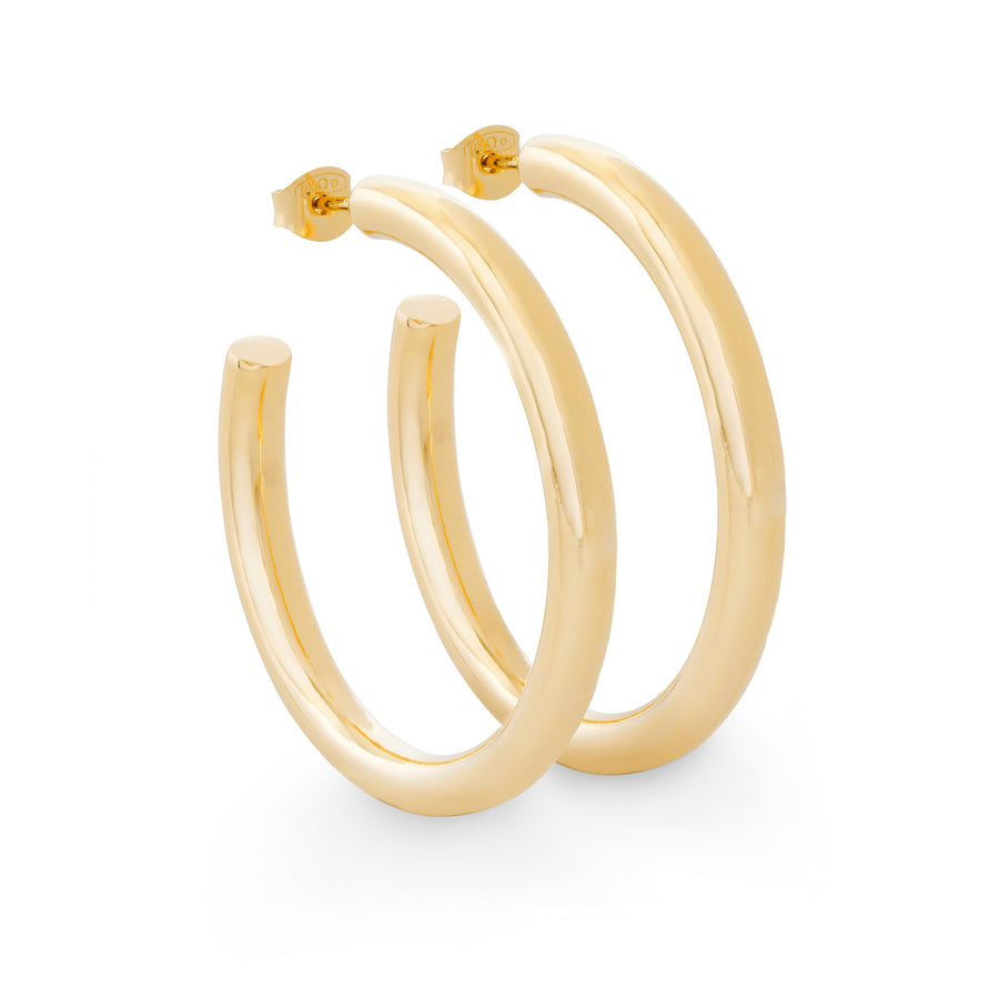The Cali Large Gold Hoops