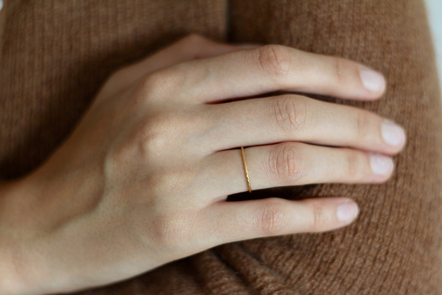 Effie Sparkle Texture Stacking Ring
