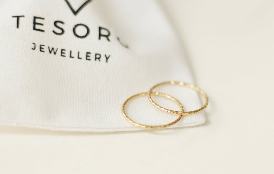 Effie Sparkle Texture Stacking Ring