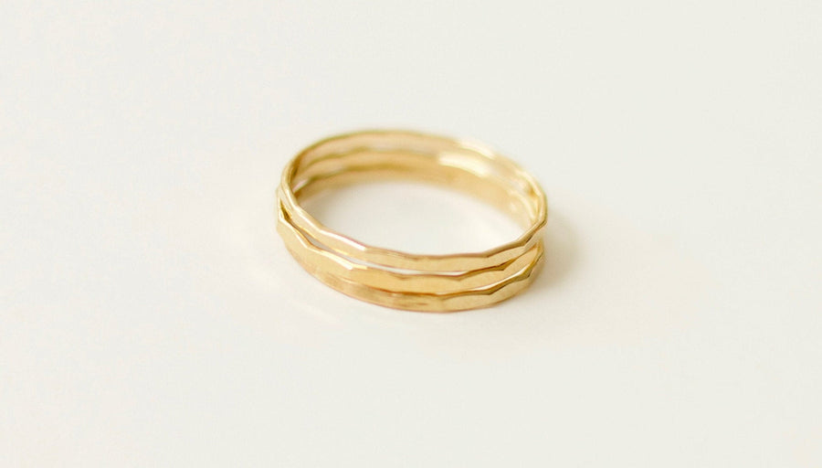 Alana Hammered Stacking Ring