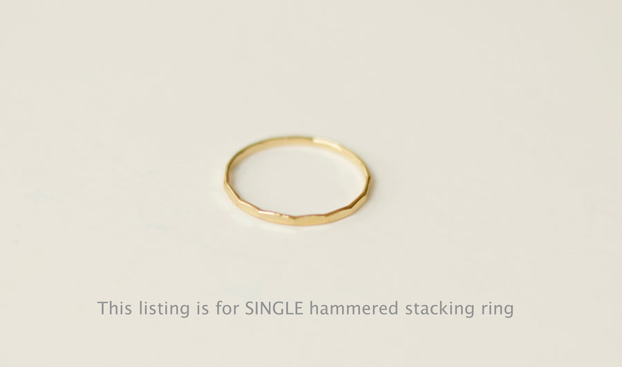 Alana Hammered Stacking Ring