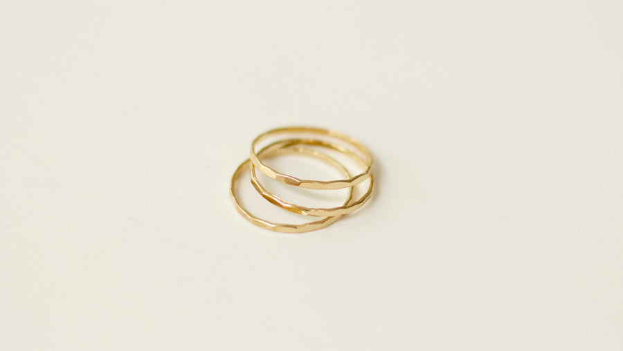 Alana Hammered Stacking Ring