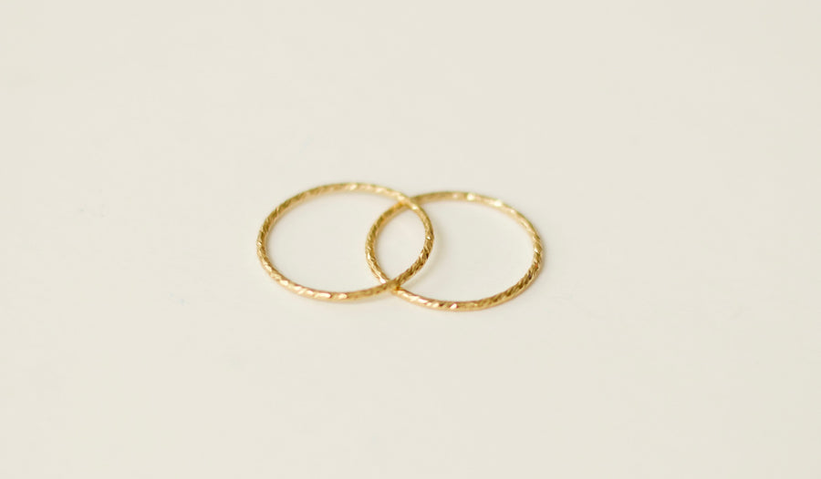 Effie Sparkle Texture Stacking Ring